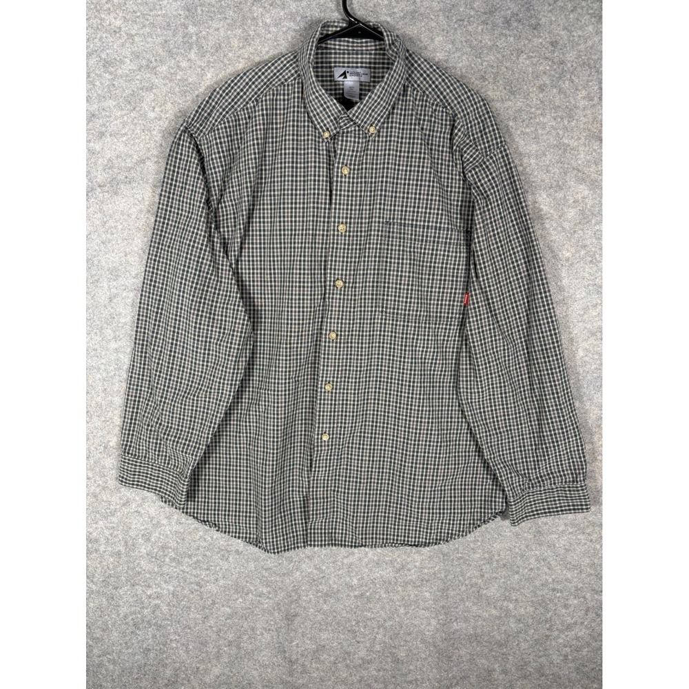 Eastern Mountain Sports Mens XXL‎ Plaid Long Sleeve Button Down Shirt Casual
